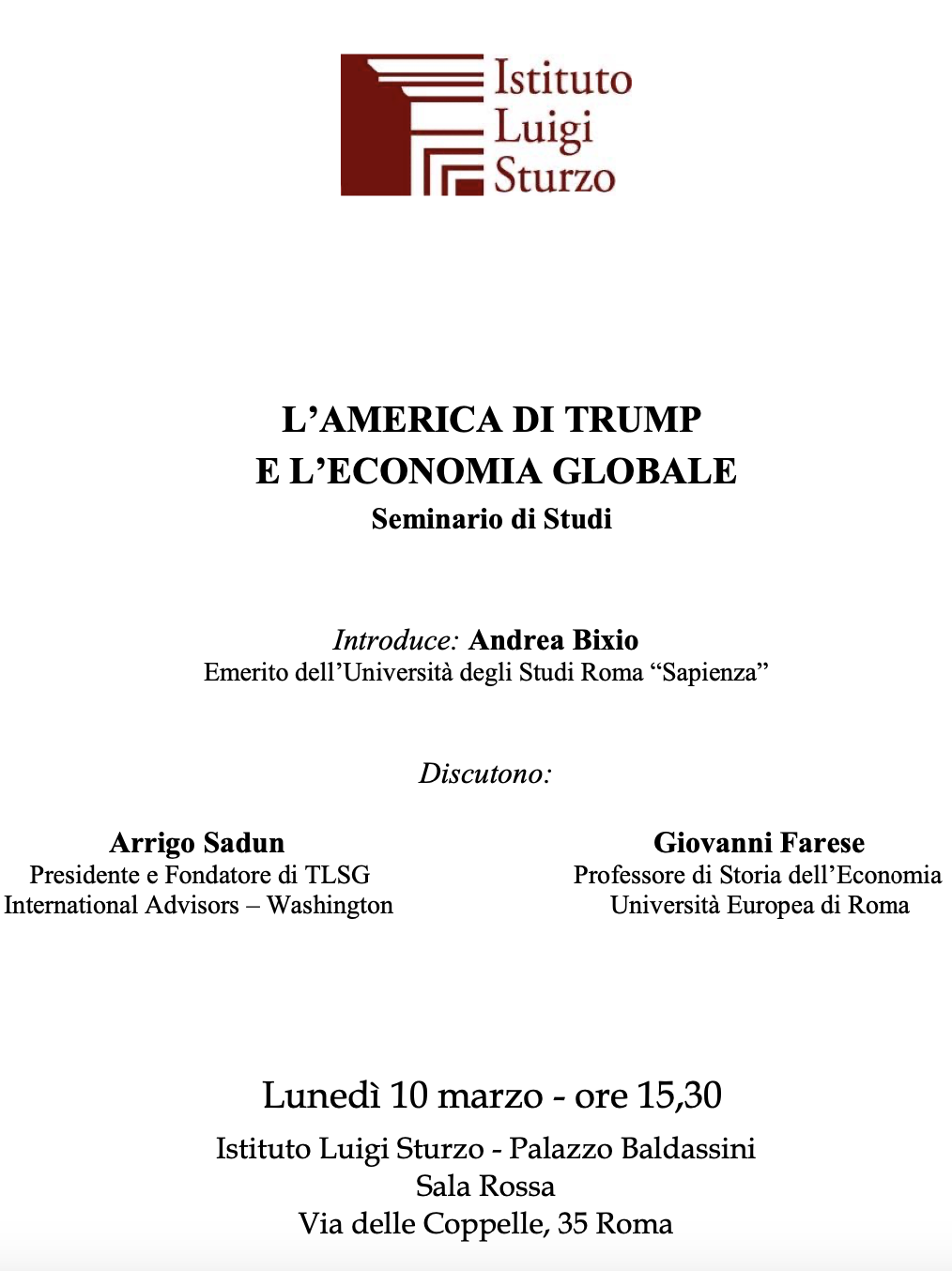 L&rsquo;America di Trump e l&rsquo;economia globale